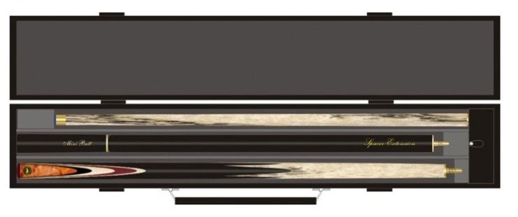 Buffalo snookerkø-sæt Deluxe tre-delt med 2 extensions og kuffert