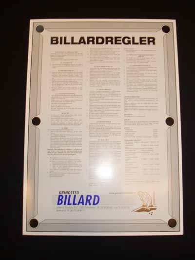 Regler Billard
