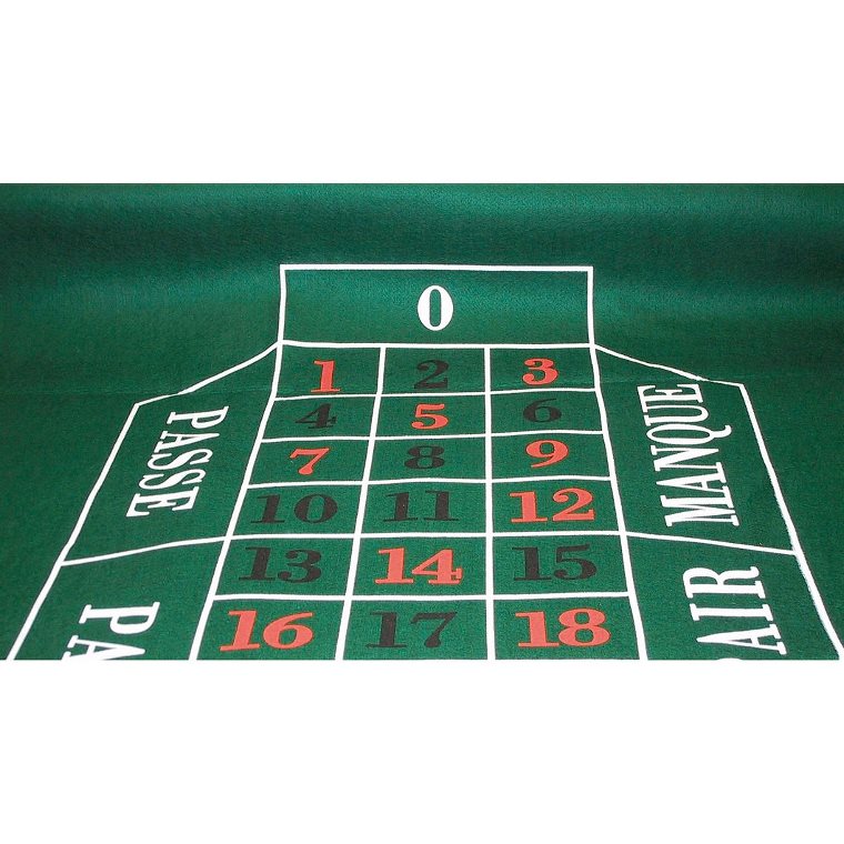 Roulette filt spilleflade 180 x 90 cm